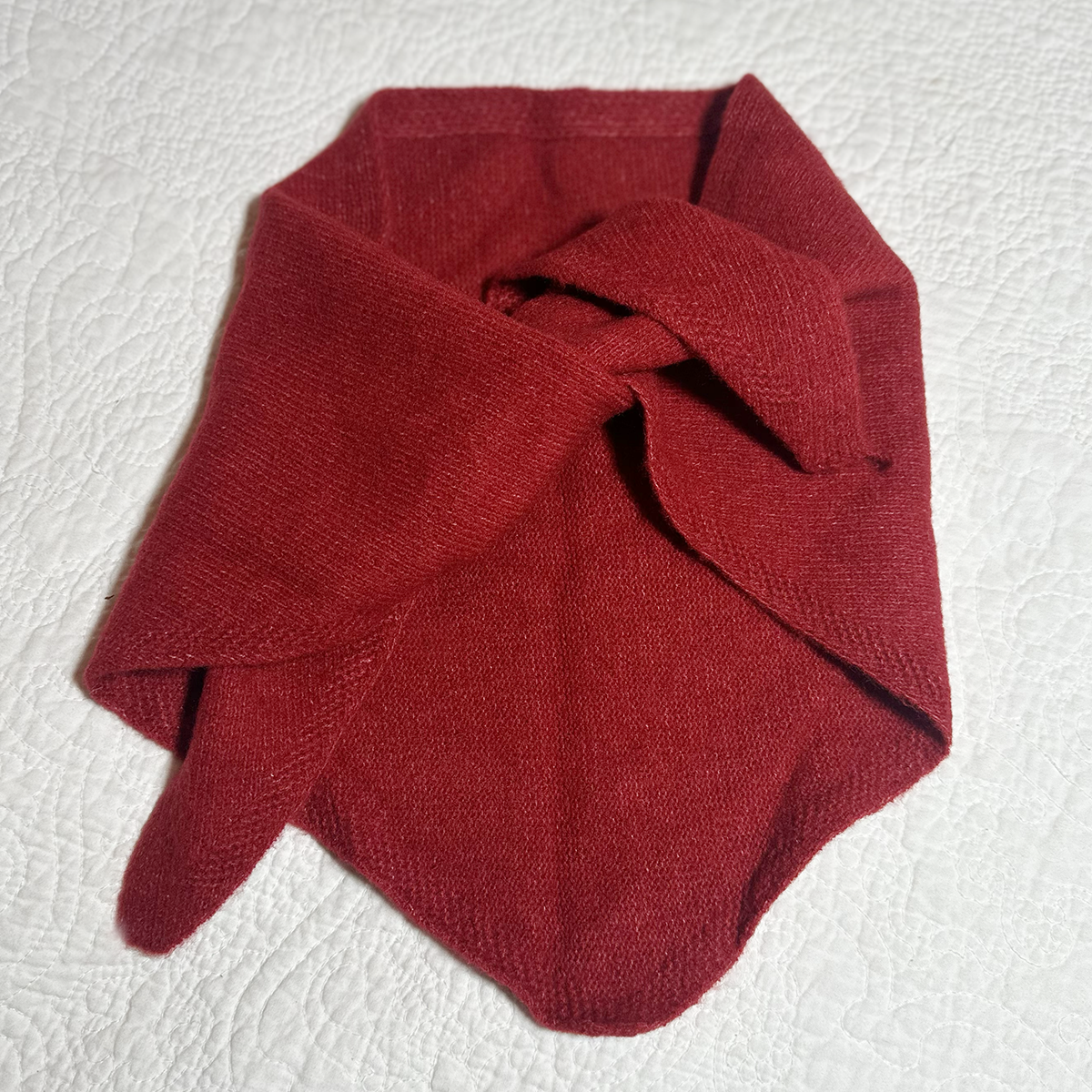 Triangle Wool Scarf - Red