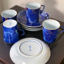 Load image into Gallery viewer, Stunning Cobalt Blue Japanese Demi-Tasse Set
