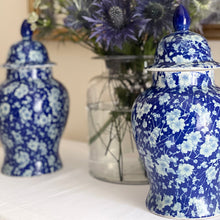 Load image into Gallery viewer, Antique Victoria Ware Ironstone Blue Ginger Jars
