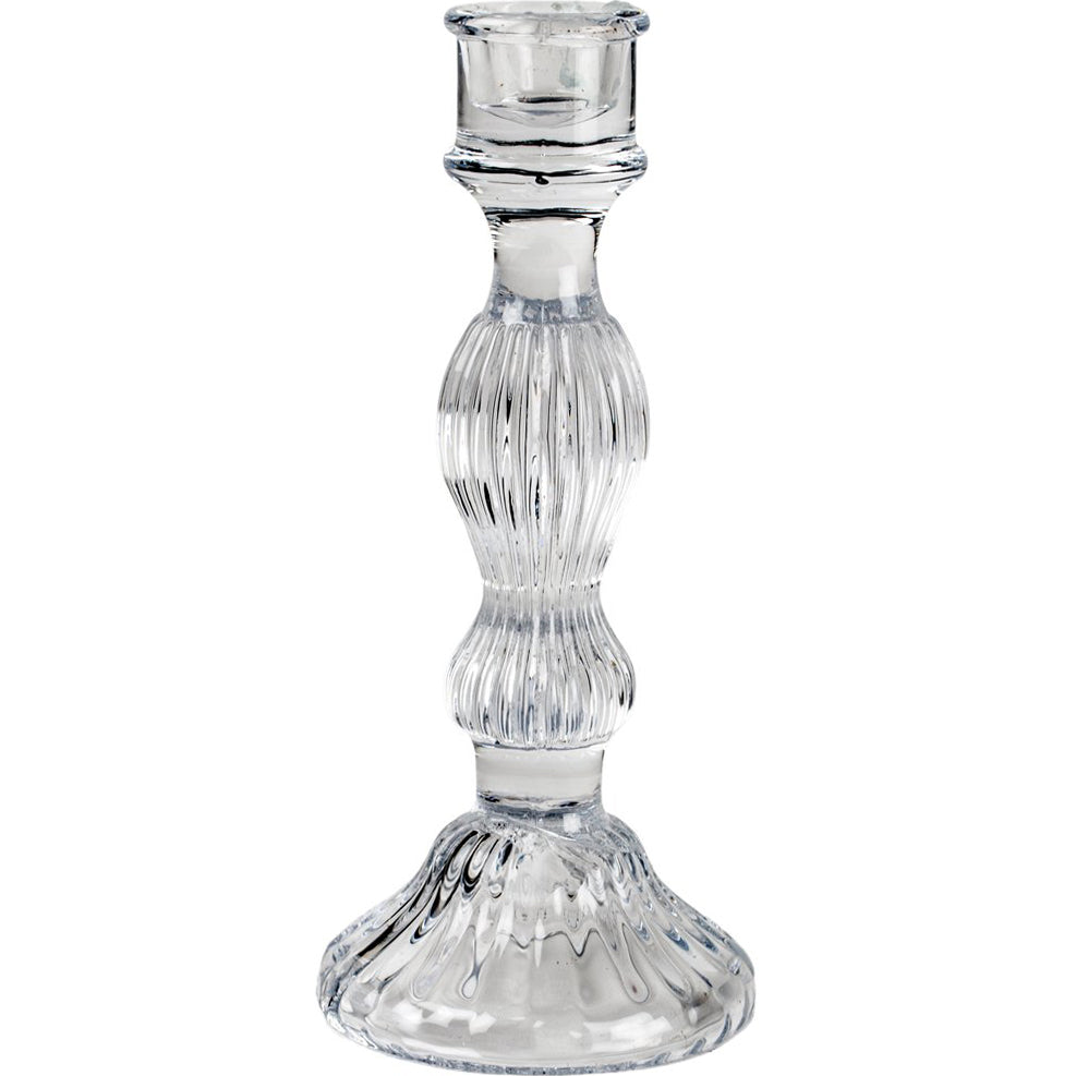 Candlestick - Bella - Clear Glass