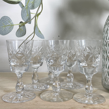 Load image into Gallery viewer, Antique Crystal Sherry Glasses
