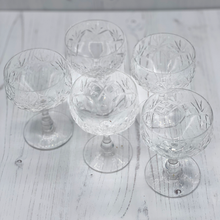 Load image into Gallery viewer, Vintage Edinburgh Crystal Sherry Balloon Glasses - Set of 5
