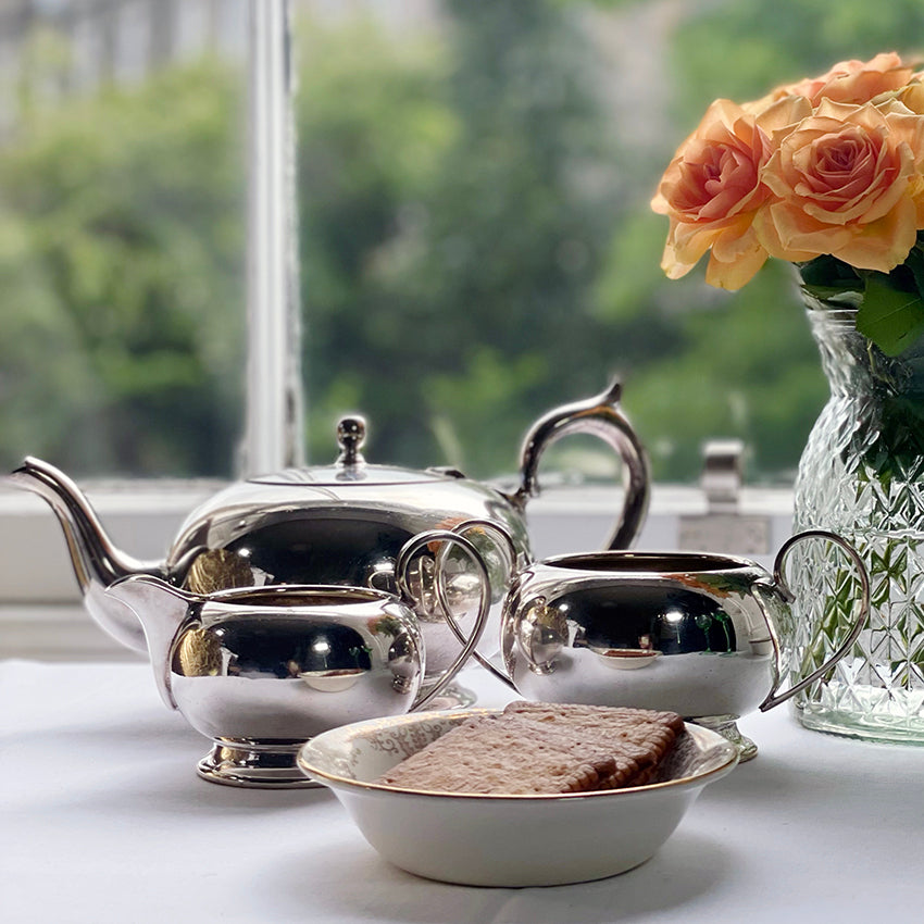 19th Century Silver Plated Bachelor Tea Set
