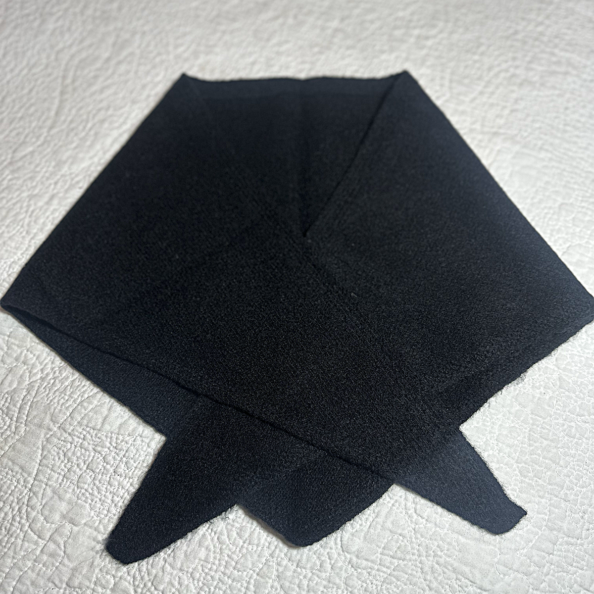 Triangle Wool Scarf - Black