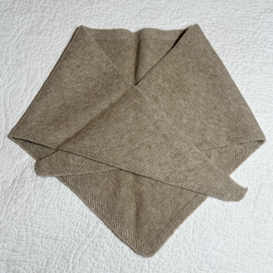 Triangle Wool Scarf - Beige
