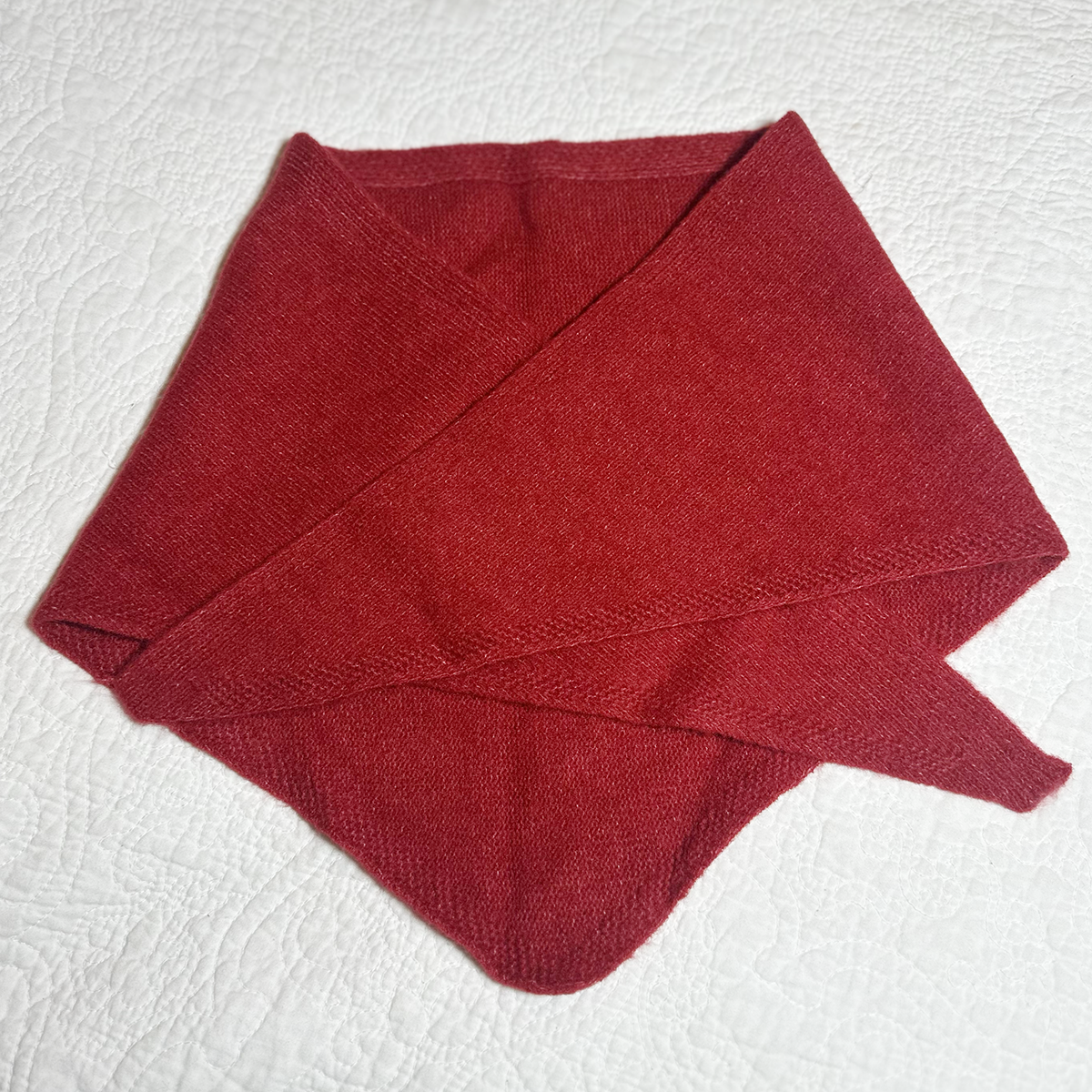 Triangle Wool Scarf - Red