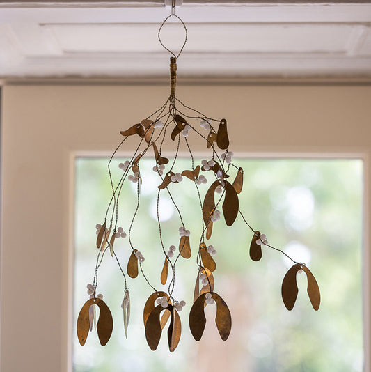 Stunning Gold Mistletoe & White Berries