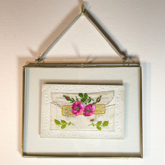 Valentine - Embroidered Flower - Rare Original