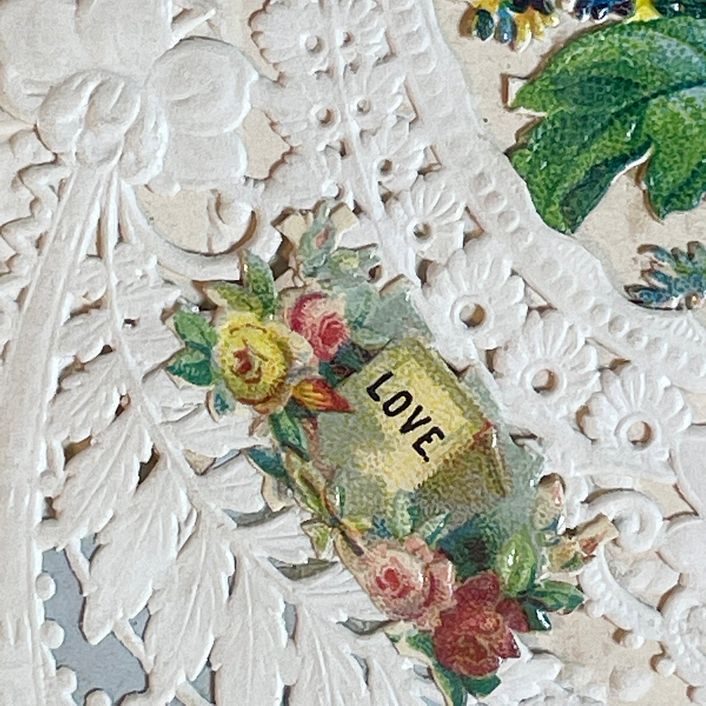 Valentine - Love - I Love U - Lace - Rare Original