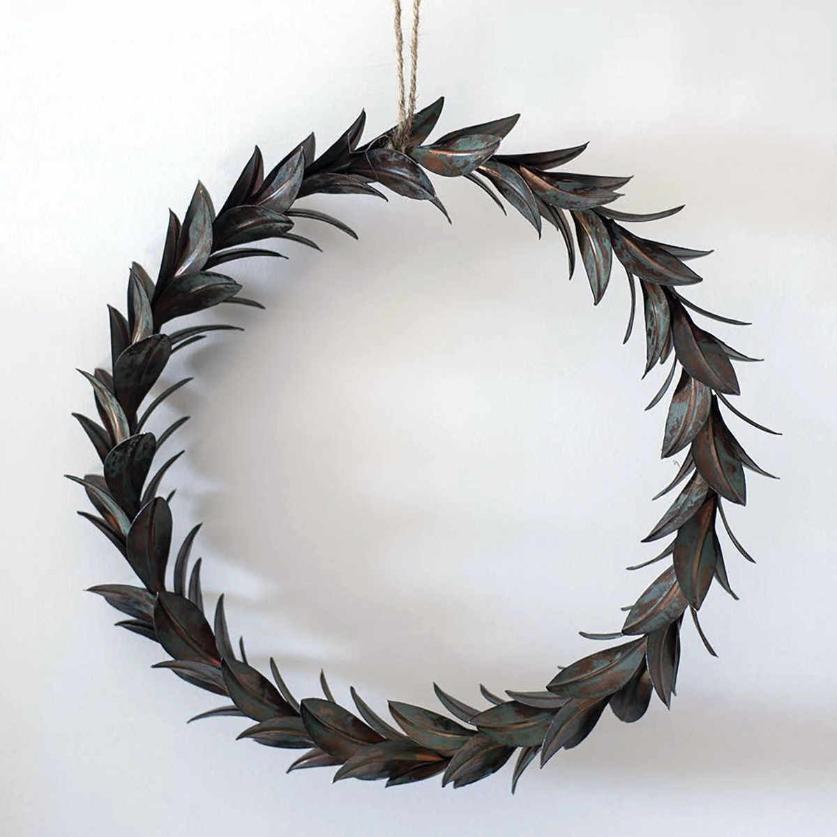 Stunning Handmade Bronze Leaf Wreath